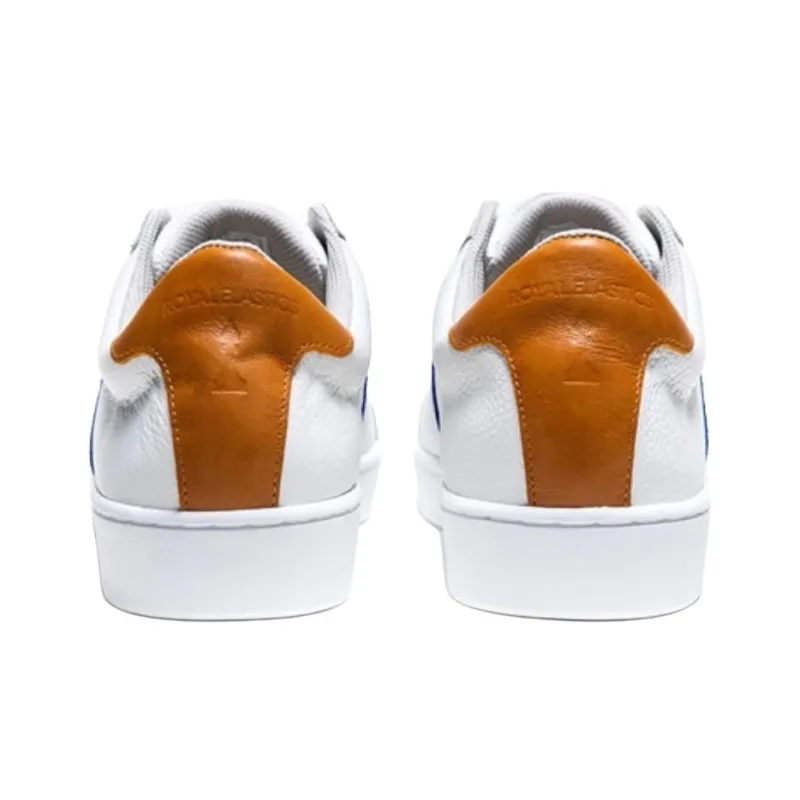 ROYAL ELASTICS BISHOP Abrasion Resistant Low Top Skateboard Shoes Women's White Blue-4