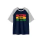 Navy Blue & White Heather Gray