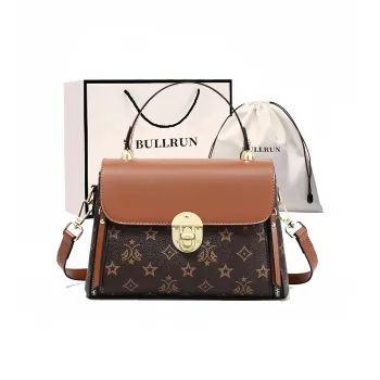 Bullrun Synthetic Leather Shoulder Bag, Handbag Women's Coffee