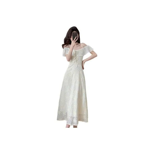 La Chapelle Slip Dresses Women's Apricot