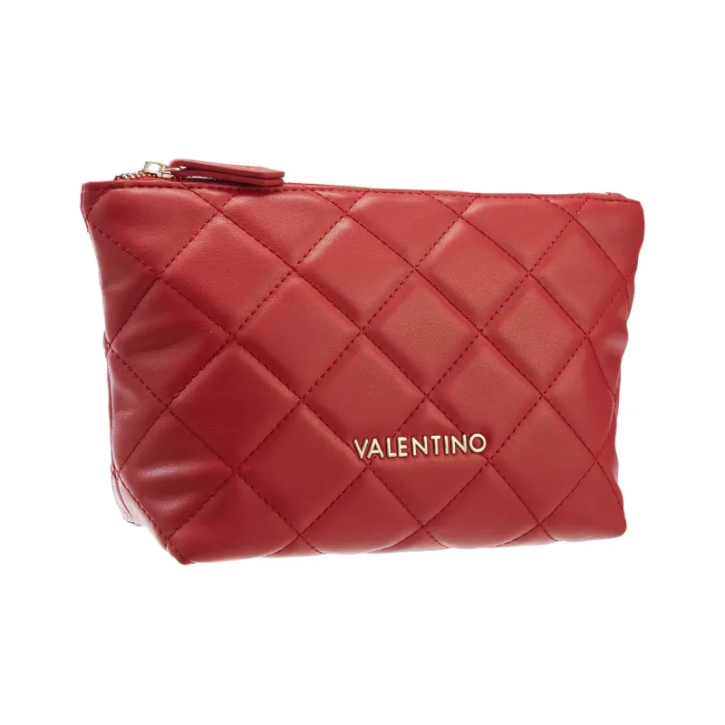 Valentino Leather Makeup Bag Women's Red-1