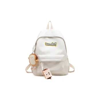 WICKBUEN Nylon Backpack Women's White/Yellow/Green/Blue
