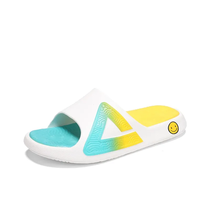 PEAK Slip Resistant Odor Resistant Abrasion Resistant Slide Slippers Women's White Sapphire Blue Orange Yellow-3