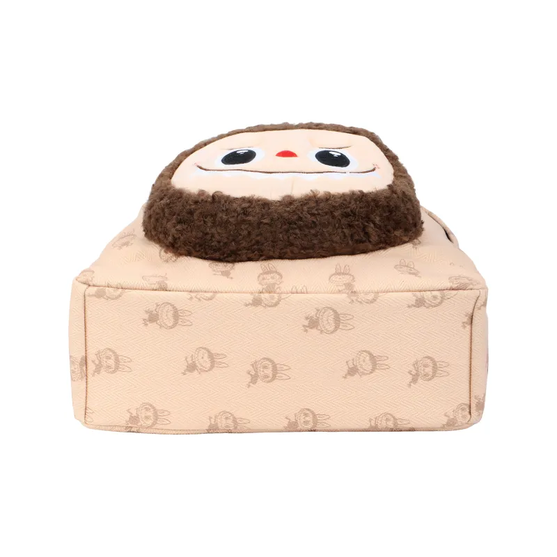 POP MART Dolls Peripheral Products Backpack Regular Unisex Light Brown-3