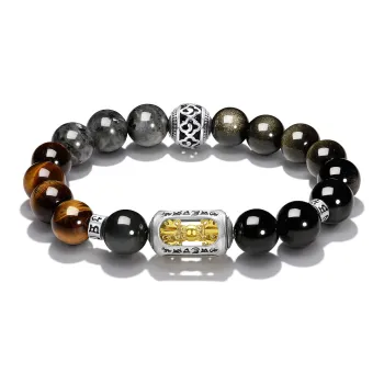 STYLEJING Obsidian Bracelets Men's