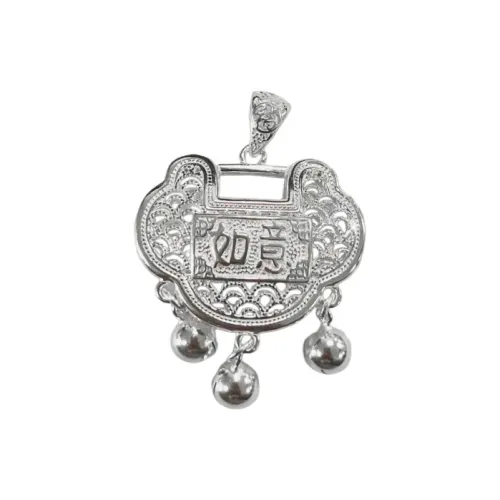 Shunqin Silver Building 999 Fine Silver Pendants Women's