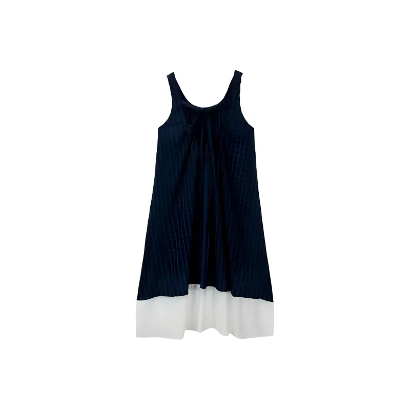 OZVO Slip Dresses Women's Blue Skirt-1