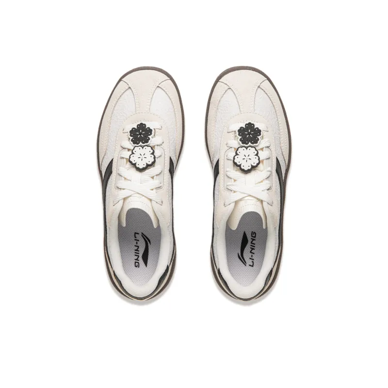 LiNing Yunchuan 2 Slip Resistant, Abrasion Resistant, Lightweight Low Top Skateboard Shoes Women's Mist White-3