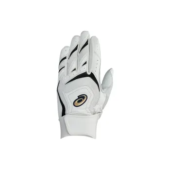 Asics Baseball Gloves Batter's Glove Leather Men's White