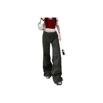 RENBEN Jeans Women's Leopard Print
