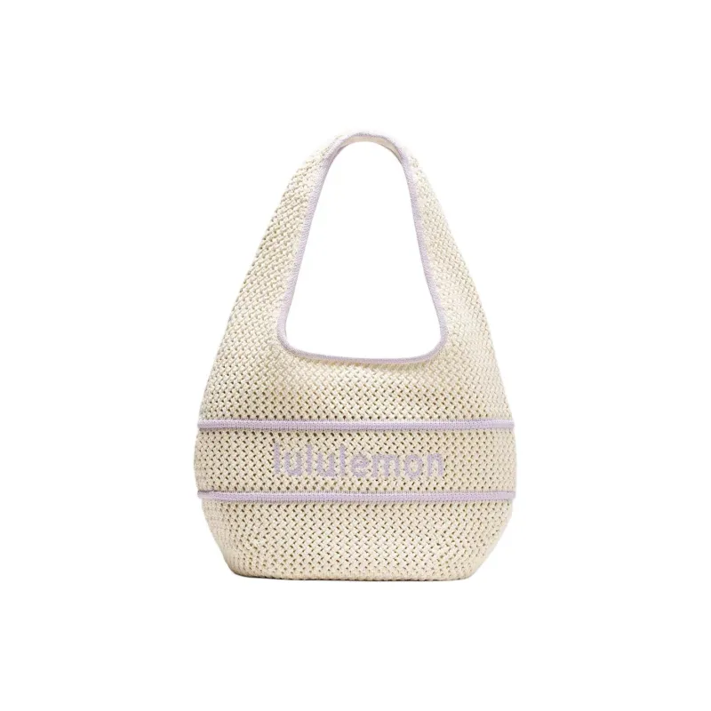 Lululemon Polyester One Shoulder Handbag Regular Women's Light Ivory White Lavender Frost-0
