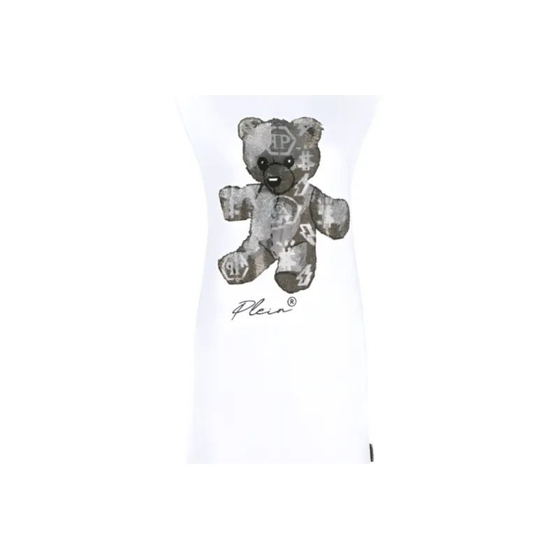 PHILIPP PLEIN Crystal embellished T shirt Dress-4