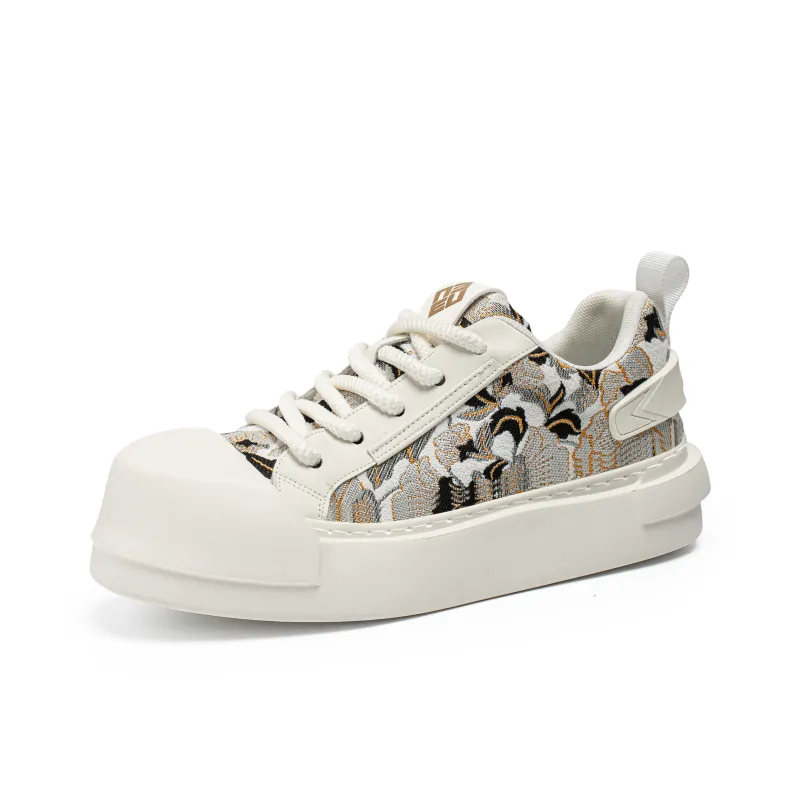Kuding Slip Resistant, Abrasion Resistant, Lightweight, Breathable, Height Increasing Low Top Skateboard Shoes Men's-1