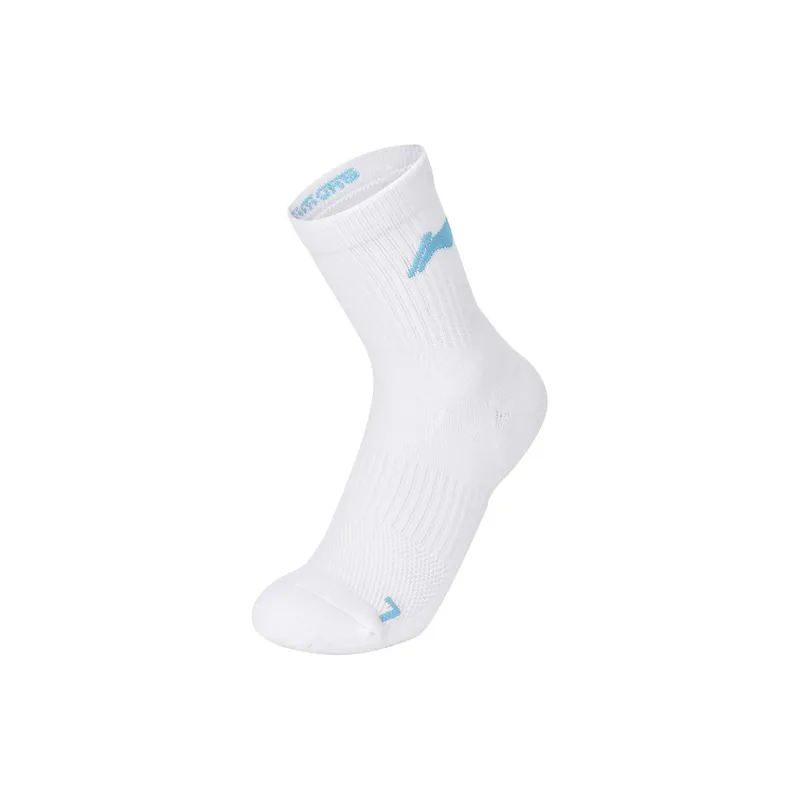 LiNing Mid Calf Socks Unisex Multi double Loading White Blue-1