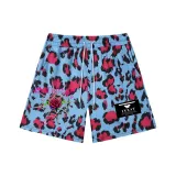 Blue Leopard Print Single Layer with Rose