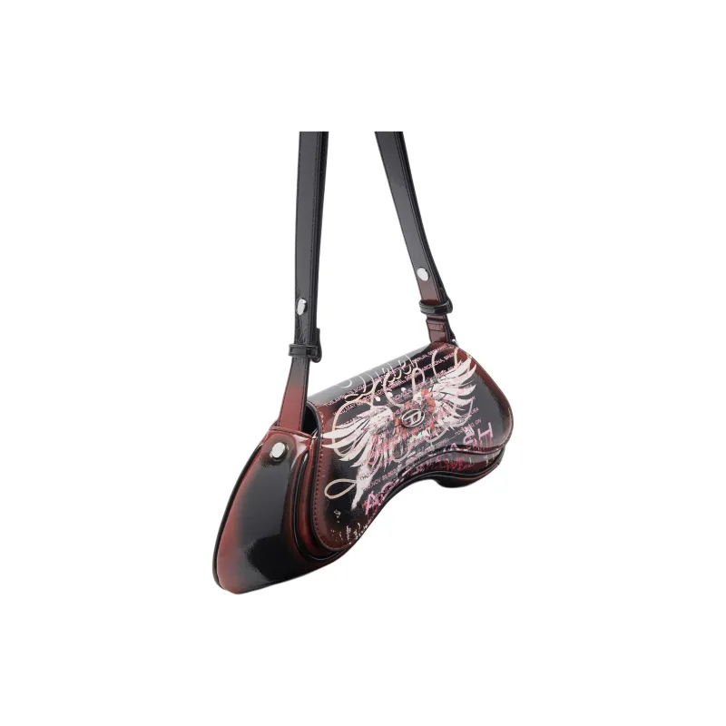 DIESEL Polyurethane Crossbody Bag, Shoulder Bag Women's Red & Black-1