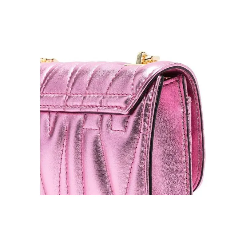 MOSCHINO Calfskin Crossbody Bag, Shoulder Bag Women's Pink-2