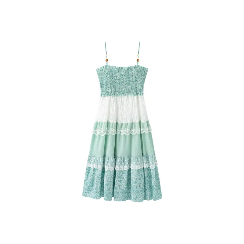FLIM Slip Dresses Women's Green-0