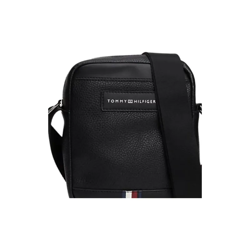 Tommy Hilfiger PU Shoulder Bag, Crossbody Bag Men's Black-2