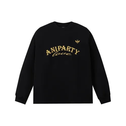 ANIPARTY 블랙 남녀공용 티셔츠