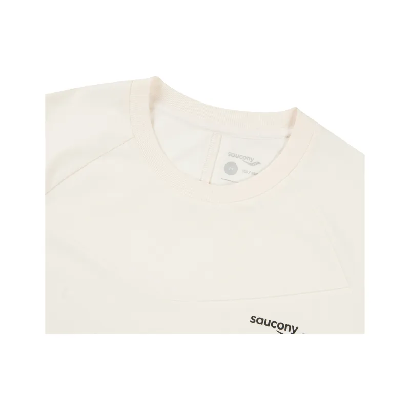 Saucony SS25 Raglan Sleeve T Shirt Women's Oat White-2