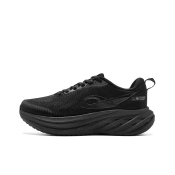 QIAODAN Cushioning, Slip Resistant, And Abrasion Resistant Low Top Casual Running Shoes Men's Black Gray