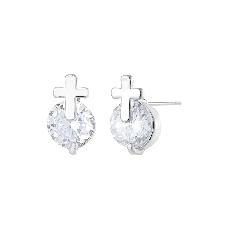 MISS XIA JWY S925 Silver Stud Earrings Women's-0