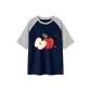 Navy Blue & White Heather Gray