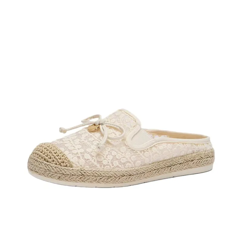 Hotwind Slip Resistant Closed Toe Slippers Women's Beige-1