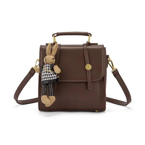 CORALDAISY Synthetic Leather Backpack Handbag, Shoulder Bag Women's Coffee