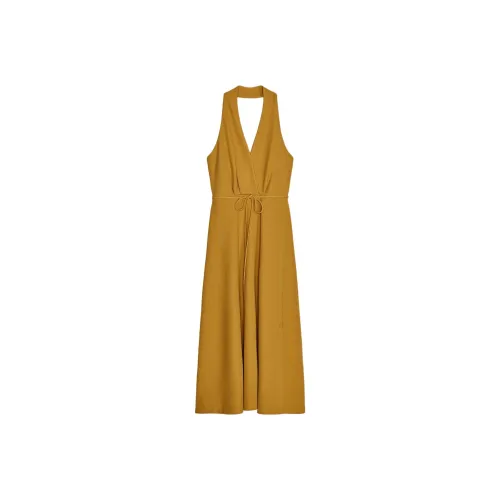 ZARA Slip Dresses Women's Mustard