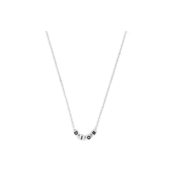 DIOR Brass, Resin Necklaces Unisex Silver