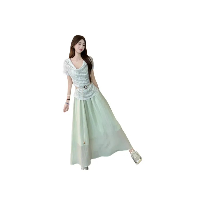 FLIM Two Piece Skirt Sets Women's-0