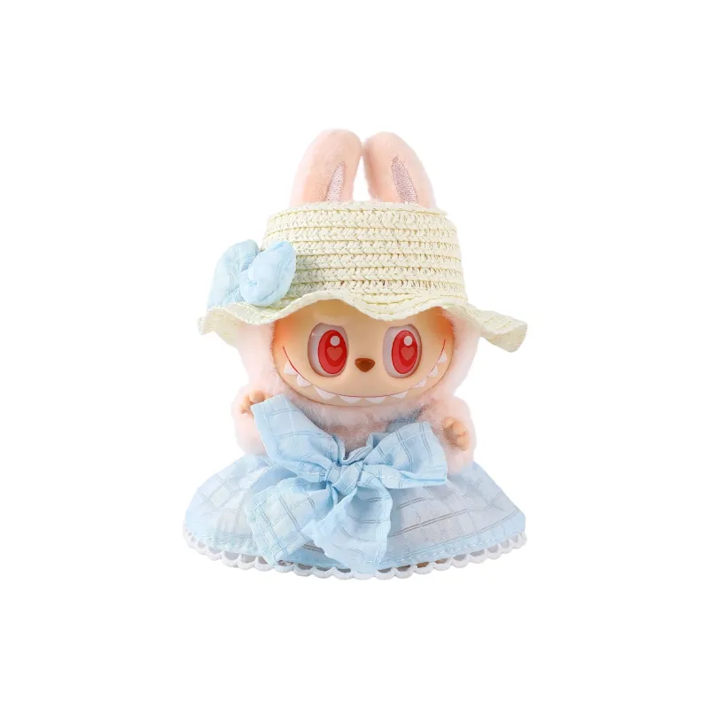 [Modified Doll] POP MART Labubu THEMONSTERS Sitting Party Collection, Vinyl 2.0 Puffy Skirt Bowknot Hang Tag Box 15cm-20