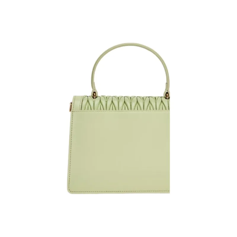 Hush Puppies Synthetic Leather Crossbody One Shoulder Handbag Medium Size Women's Light Green-3