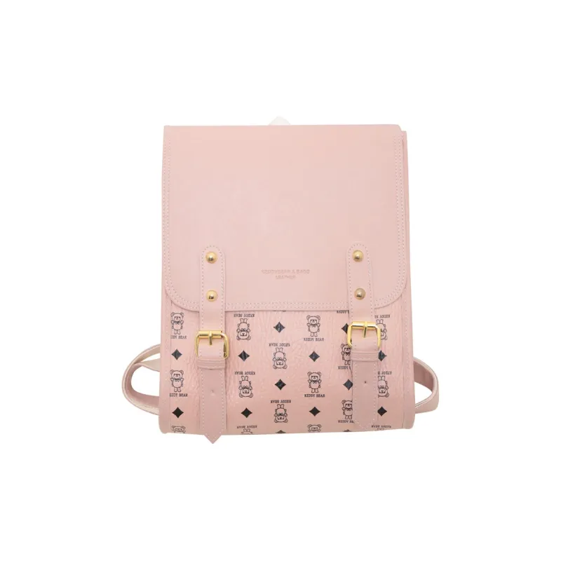 Yalu PU Backpack Women's Khaki/Pink/Coffee/Brown-6