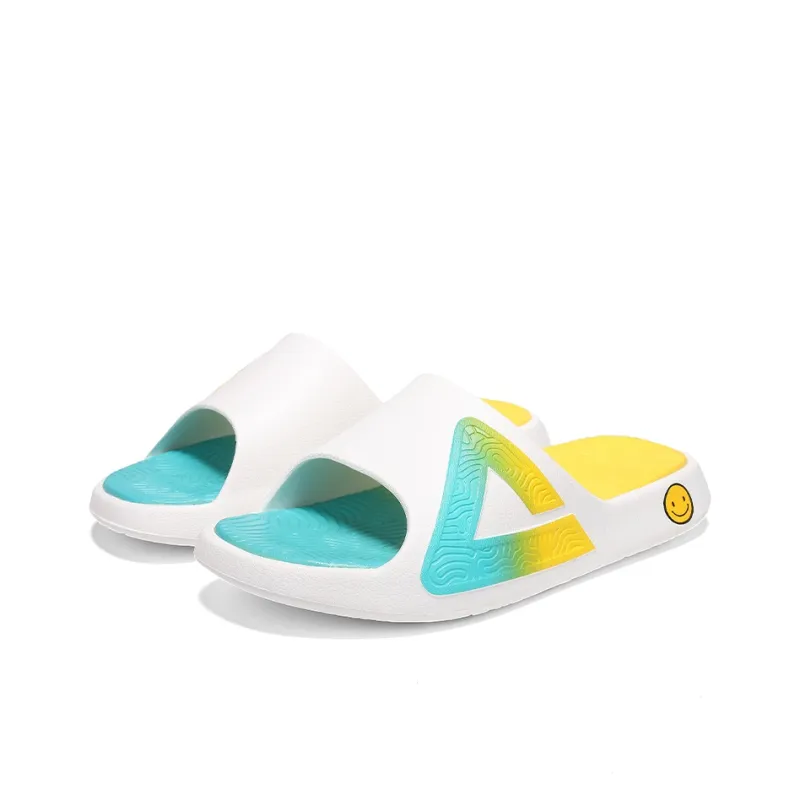 PEAK Slip Resistant Odor Resistant Abrasion Resistant Slide Slippers Women's White Sapphire Blue Orange Yellow-4