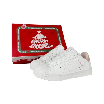 Rongchuan Slip Resistant, Abrasion Resistant, Lightweight Low Top Skateboard Shoes Unisex White Pink