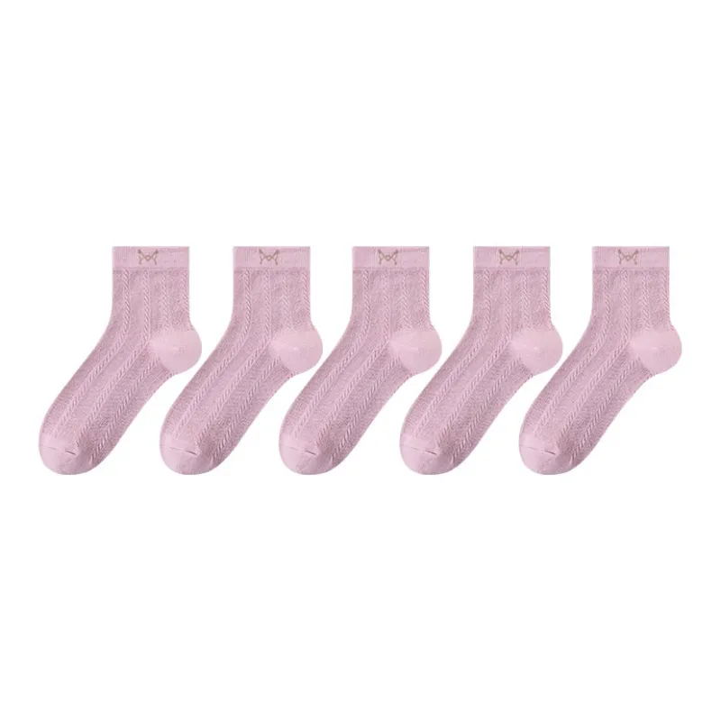 MIIOW Mid Calf Socks Women's 5 Pack-45