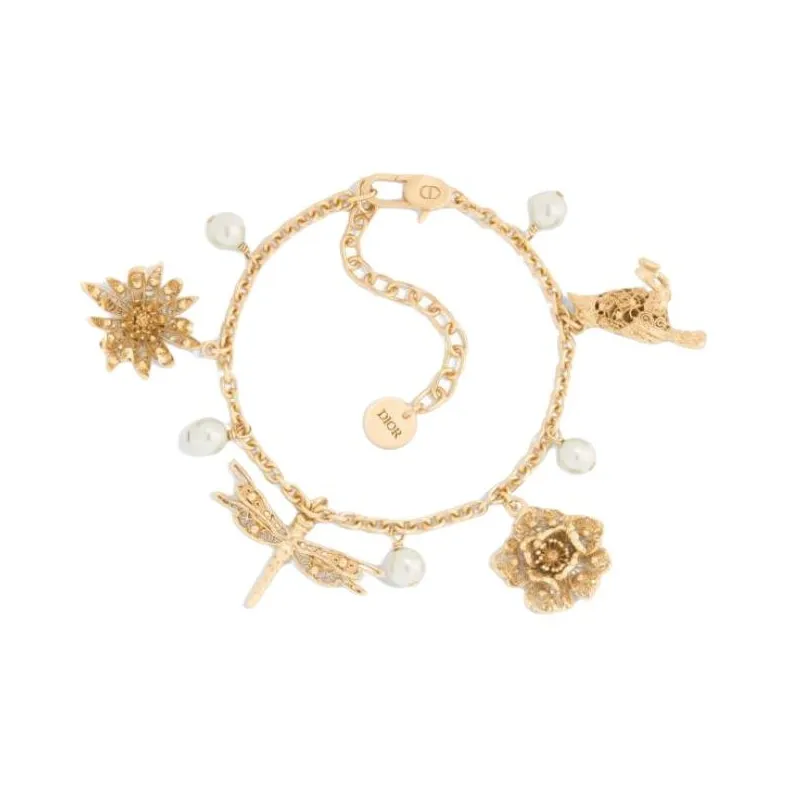 DIOR Gold Plated Bracelets Unisex Gold-0