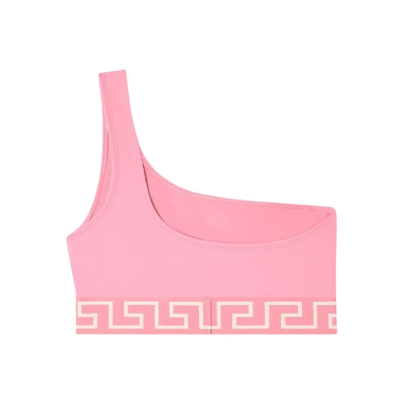 VERSACE Greca Border One shoulder Bikini Top-1