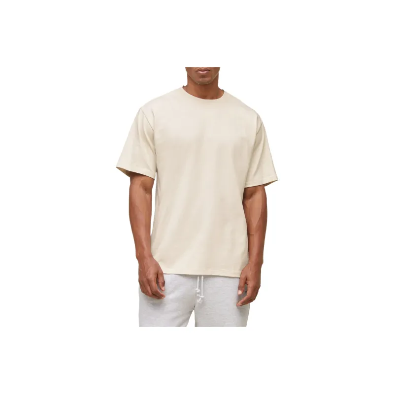 GYMSHARK Everywear Relaxed T Shirt T Shirt Men's Oat White-0