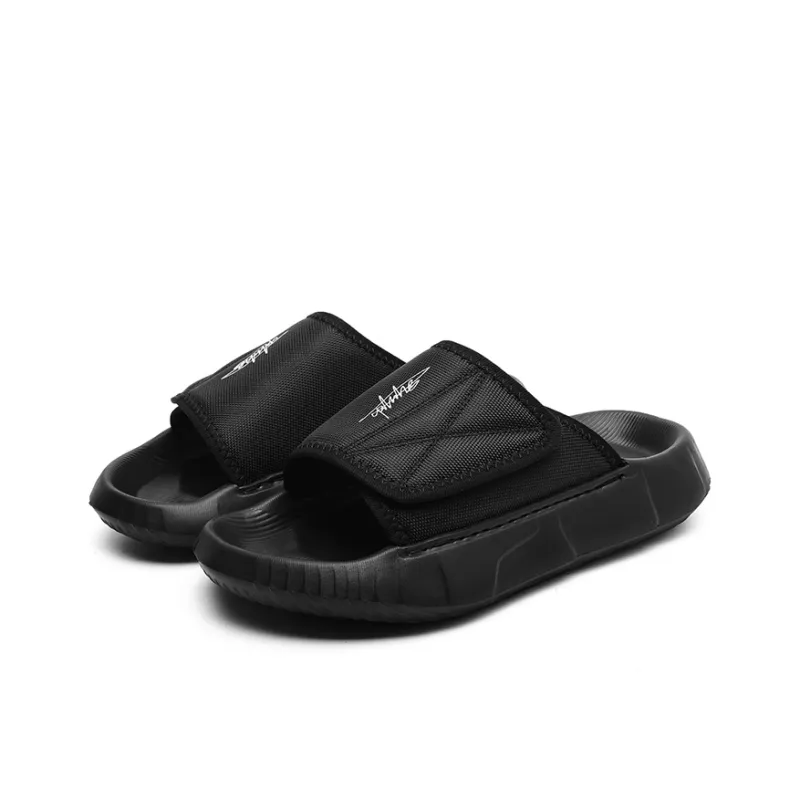 Angelmi Abrasion Resistant Quick Dry Slide Slippers Men's Black-2