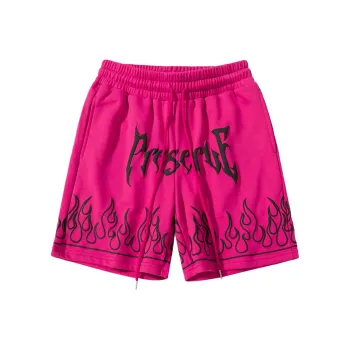 KIRHNE Casual Shorts Unisex Rose Red