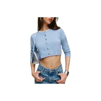 REFORMATION Janie Cashmere Crew Cardigan Knitwear Women's