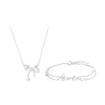 I&YOU Glass Cat Eye Necklaces Women's