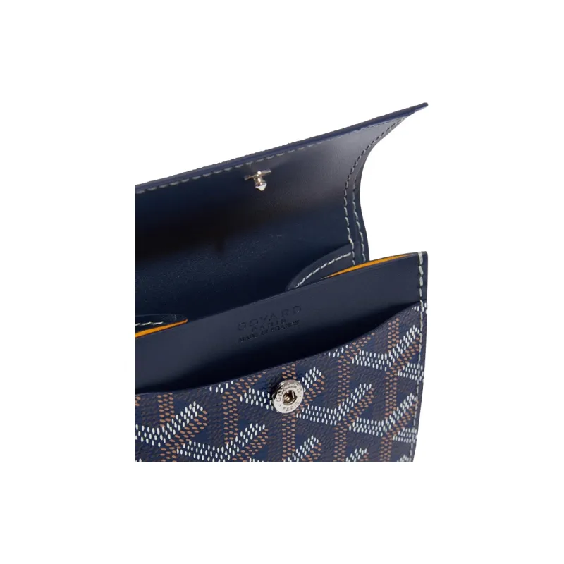 GOYARD MARIGNY Canvas With Leather Coin Purse Women's Dark Blue-2