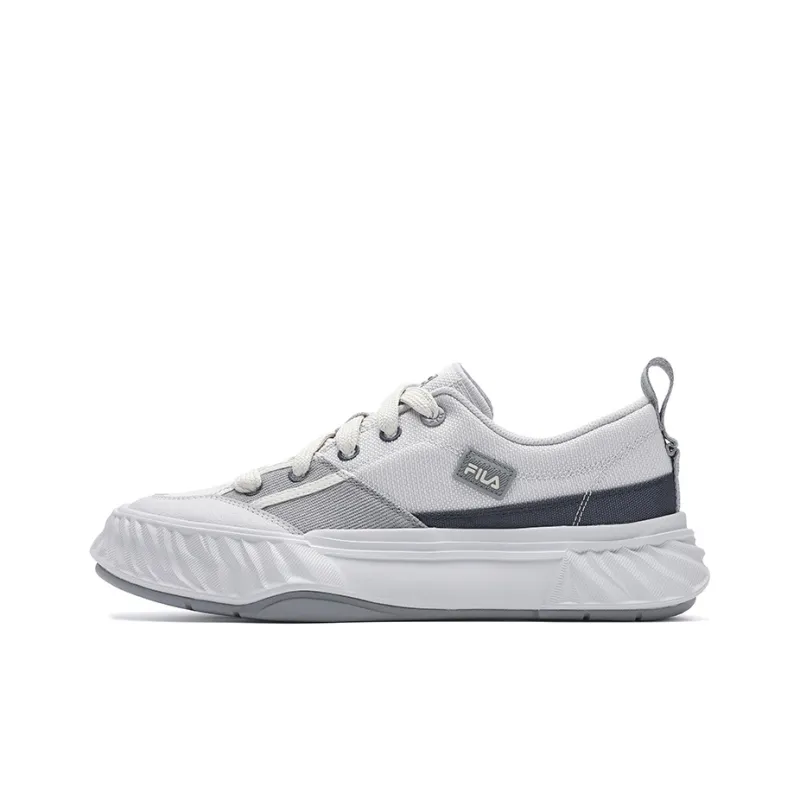 FILA Fosso Chuanxing Shoes Abrasion Resistant Low Top Canvas Shoes Men's Gray-0