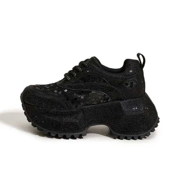 Milan Love Song Cushioning, Wear Resistant Low Top Chunky Sneakers Women's-7