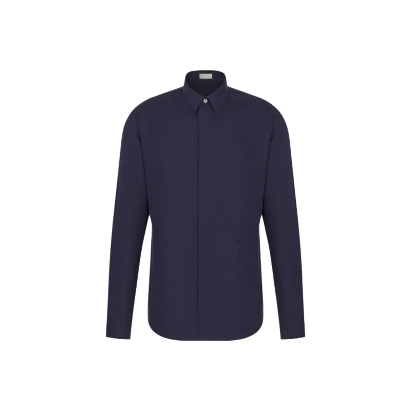 DIOR Shirts Men Marine Blue-0